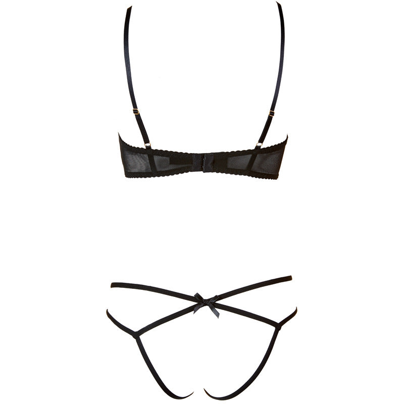 Seductive Lace Floral Open Cup Lingerie