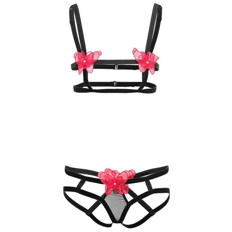 Butterfly Open Bra Set