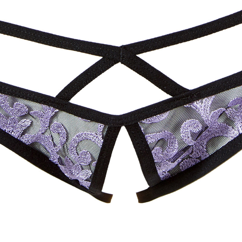Seductive Lace Floral Open Cup Lingerie