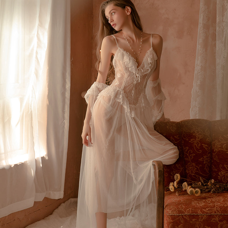Pretty Honey Romance Lace Baby Doll Night Gown