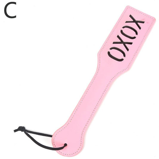 XOXOXO Paddle Me - Pink Leather Slave Girl