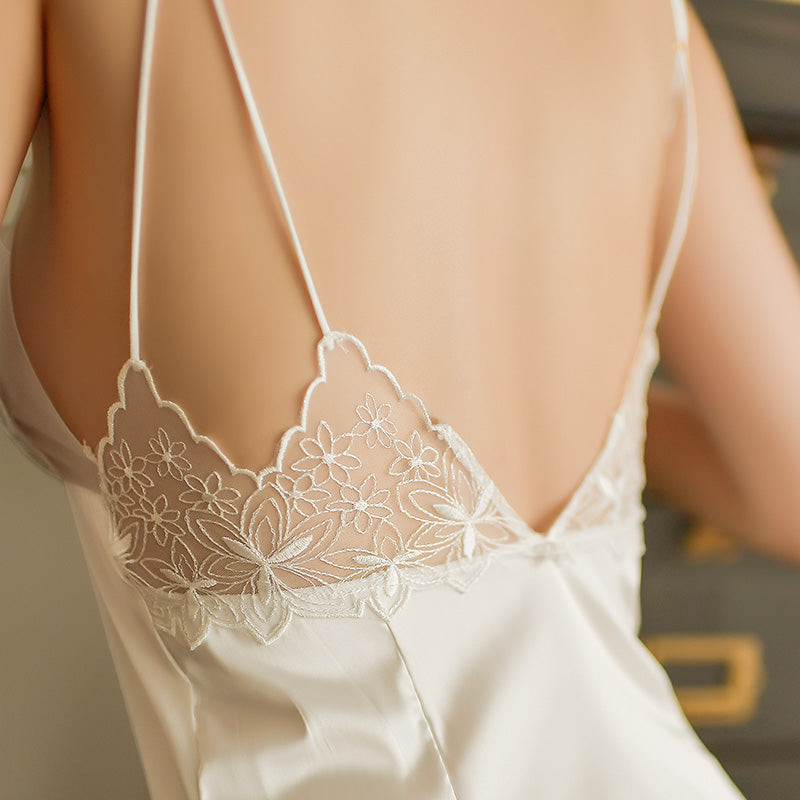 Lacy Flower Eyelash Pretty Romance See Through Lace Baby Doll Set