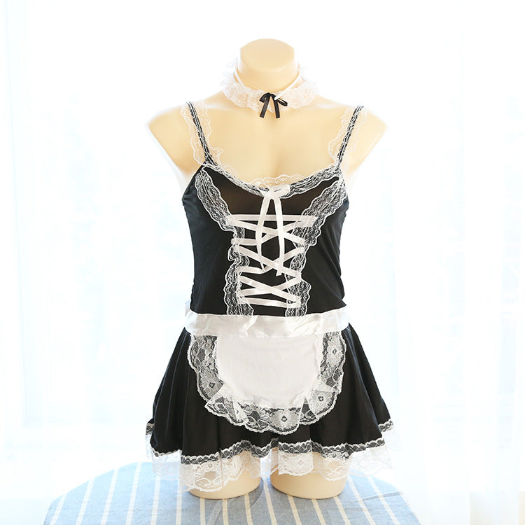 Anime Maid Kawaii Bow Neko Choker Cosplay Costume Dress