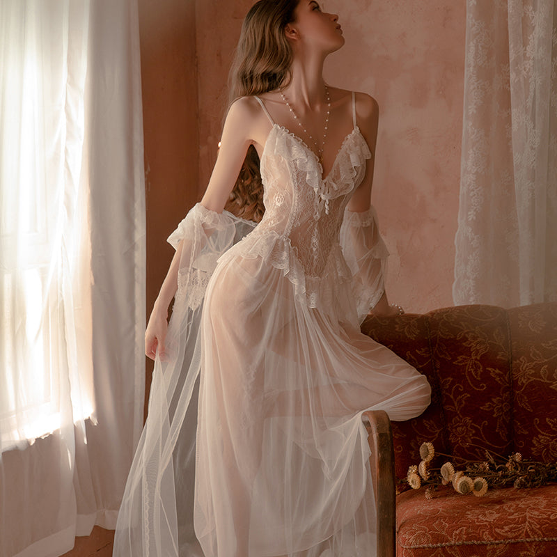 Pretty Honey Romance Lace Baby Doll Night Gown