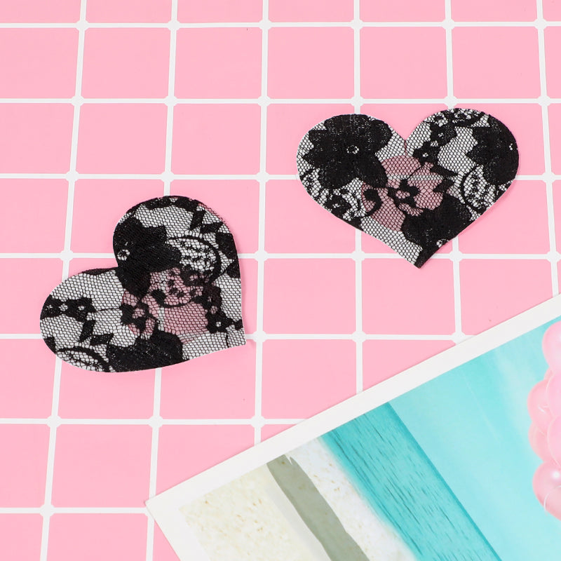 Sofyee Fun Gathers Breathable Heart-Shaped Five-Pointed Star Silk Nipple