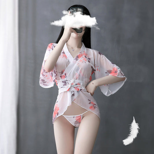 Japanisches sexy Tintenfischmädchen-Blumenmuster 