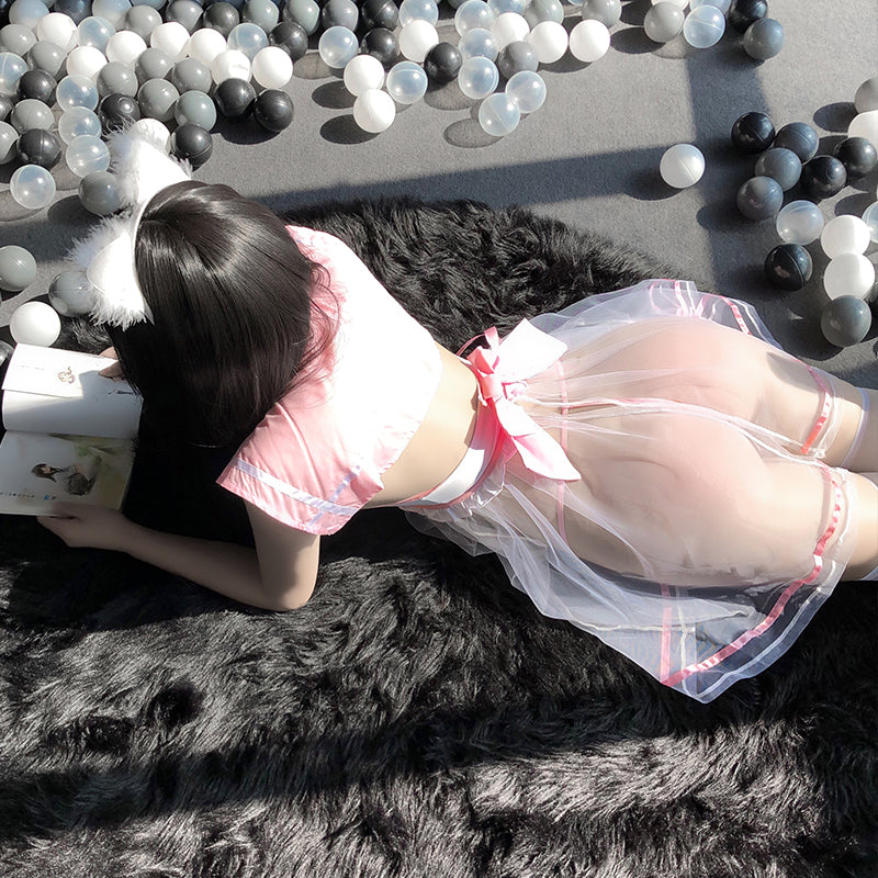 Sofyee  Cute Student Tutu Skirt Halter Uniform Suit