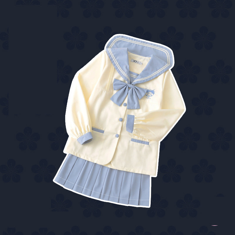 Sweet pink cute twin jk uniform Japanese suit