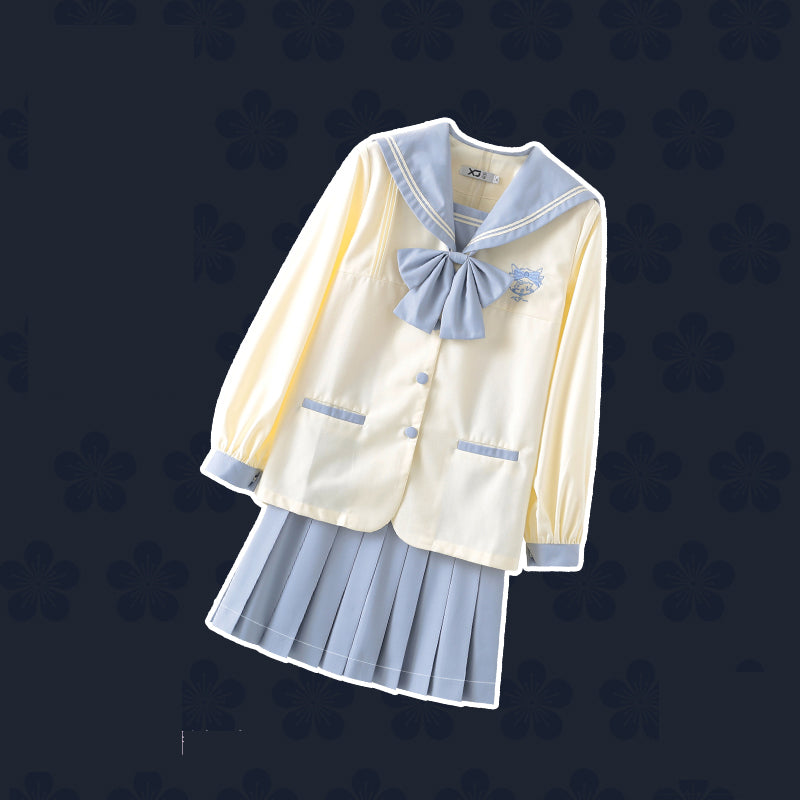 Sweet pink cute twin jk uniform Japanese suit