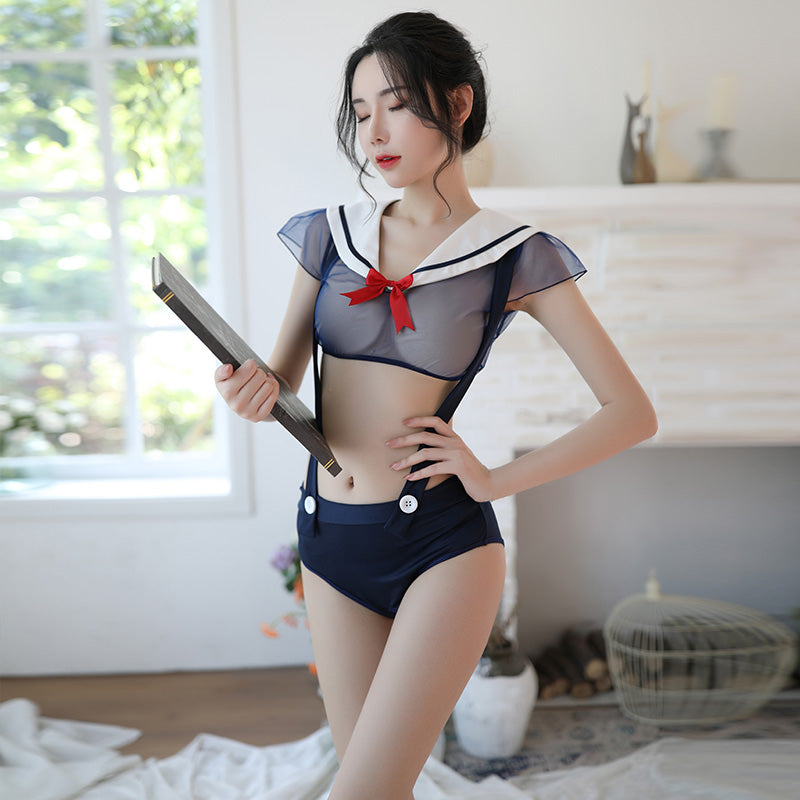 Kawaii Japanese Anime  school Rompers Lingerie Set