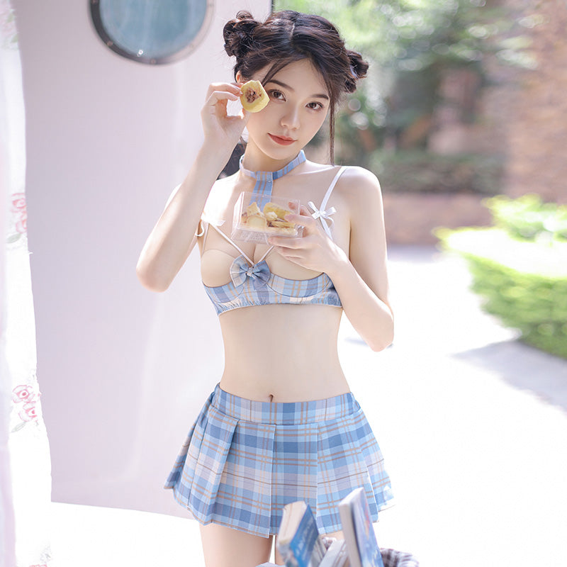 Japanese School Girl Uniform Open Cup Sexy