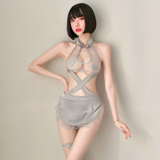 Japanische sexy transparente Schürze 