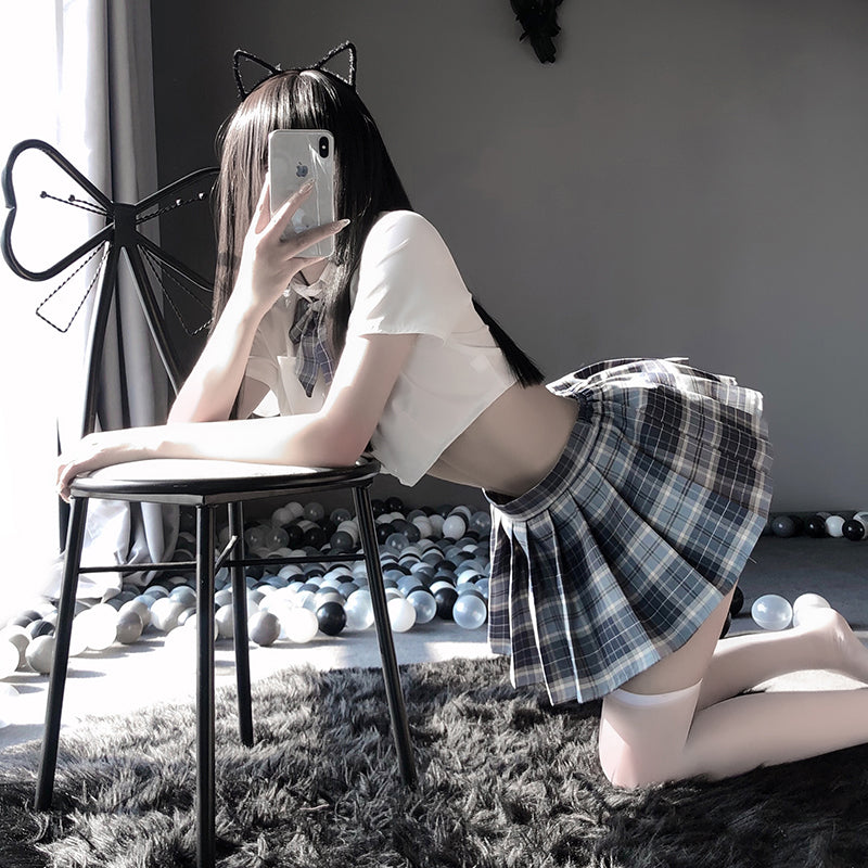 Anime School Girl Shirt Skirt Set