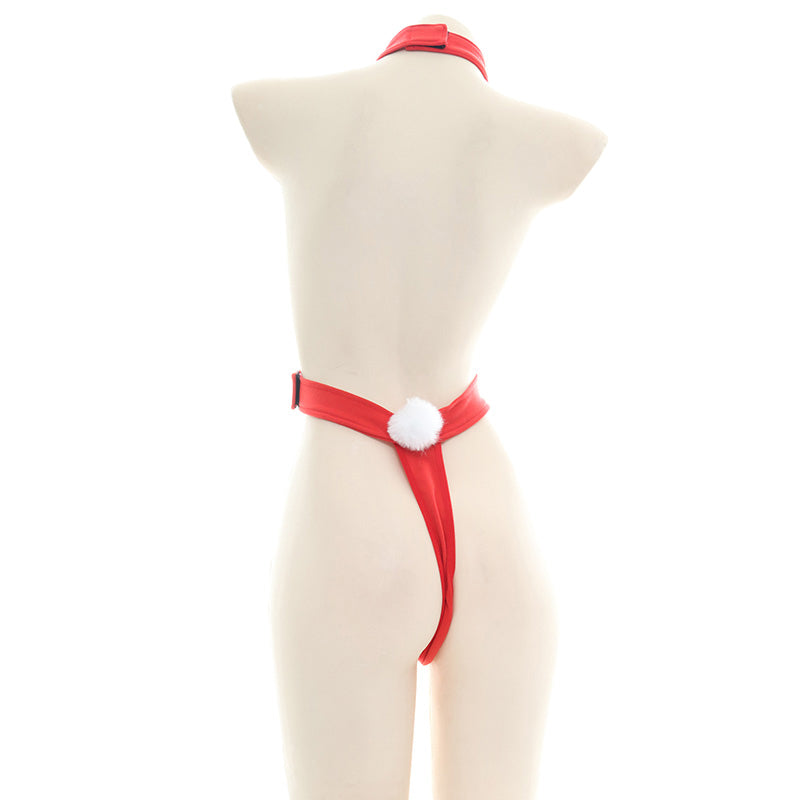 Sofyee Super Sexy Rabbit Tail Open Chest Dead Water Hollow Underwear