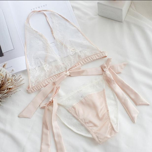 Happy Weekend Rose Pink Angel Cute Sweetie Baby Bralette Set