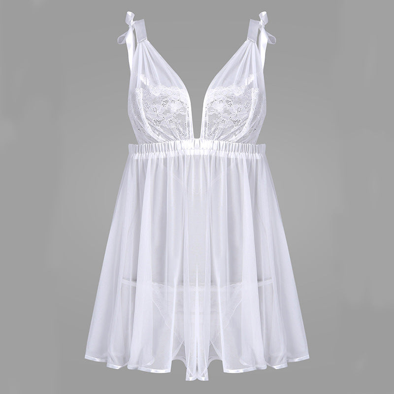 Sexy Backless See Through All Over Negligees Lingerie Set