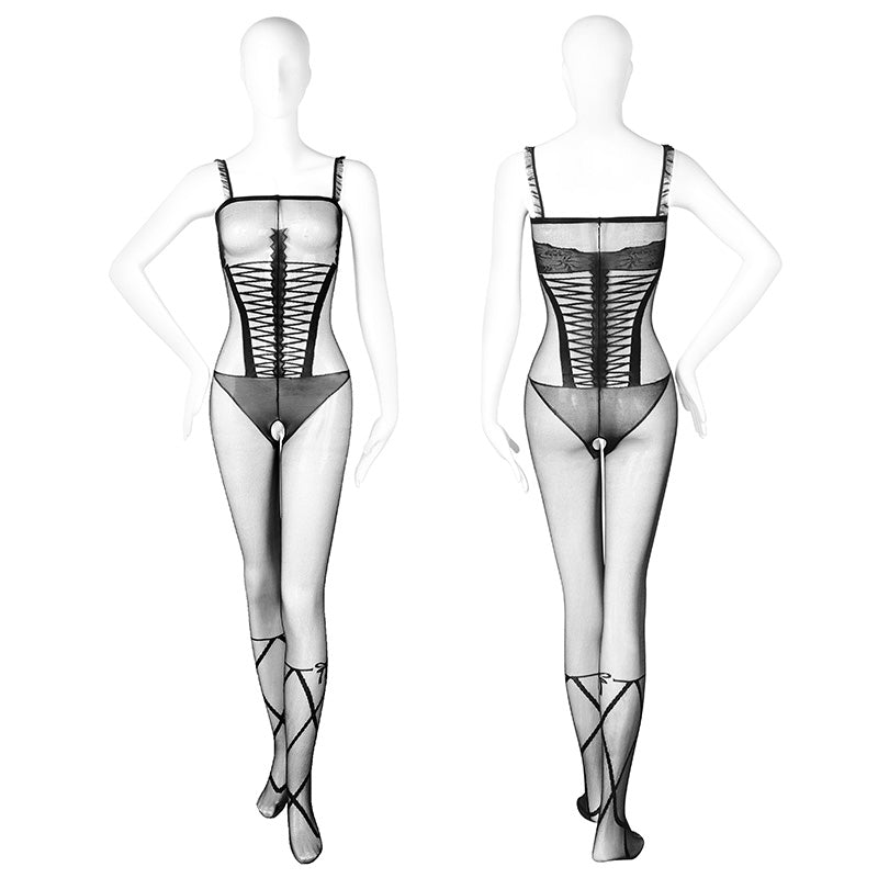 Full Body Seductive Bondage Fishnet Body Stocking