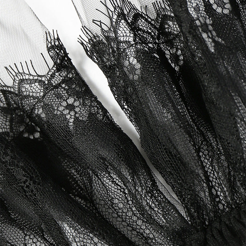 Flitterwochen-Dessous-Set aus durchsichtiger Spitze 