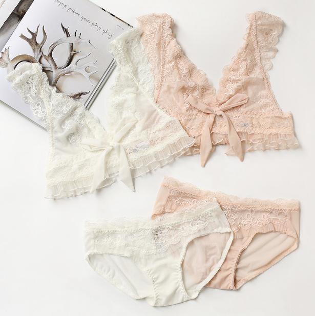 Happy Weekend Sheer Rose Pink Angel Cute Sweetie Baby Bralette Set
