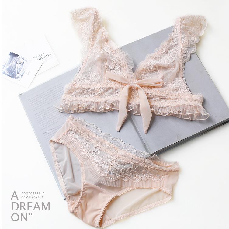 Happy Weekend Sheer Rose Pink Angel Cute Sweetie Baby Bralette Set