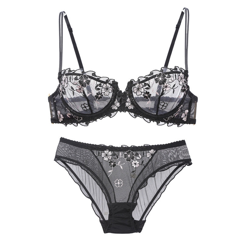 Deadly Flirt All Over lace Floral Soft-cup Balconette Bra Set