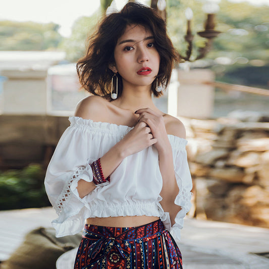 Off Shoulder Cropped Top