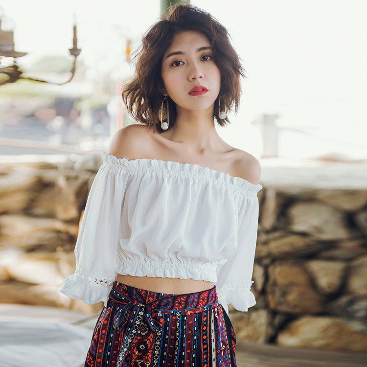 Off Shoulder Cropped Top
