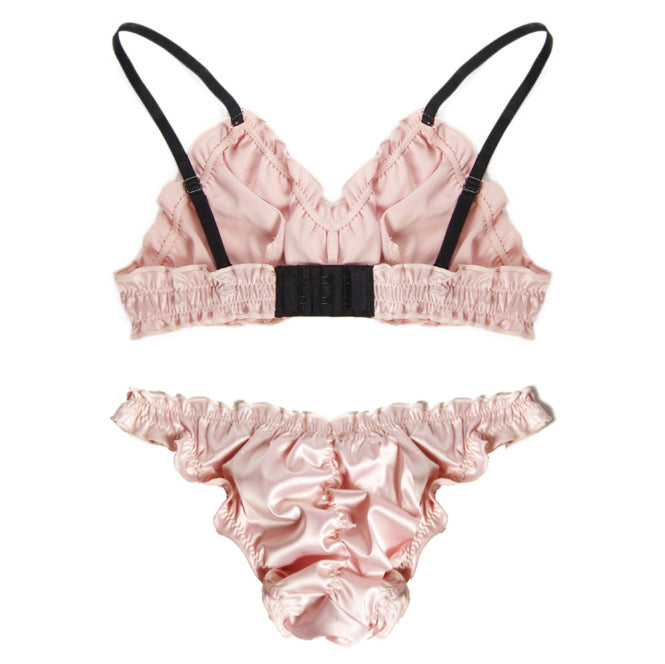 Happy Weekend Rose Pink Angel Cute Sweetie Baby Bralette Set