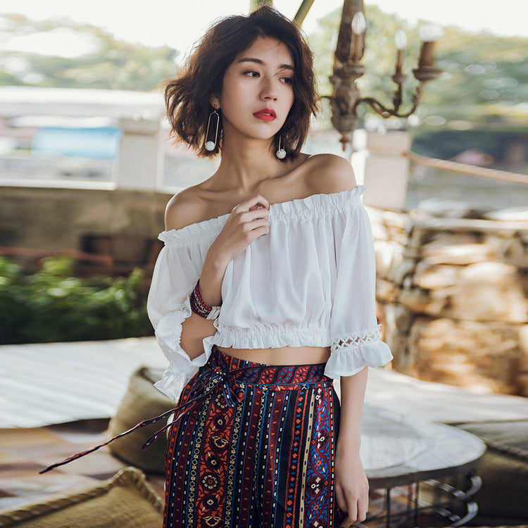 Off Shoulder Cropped Top