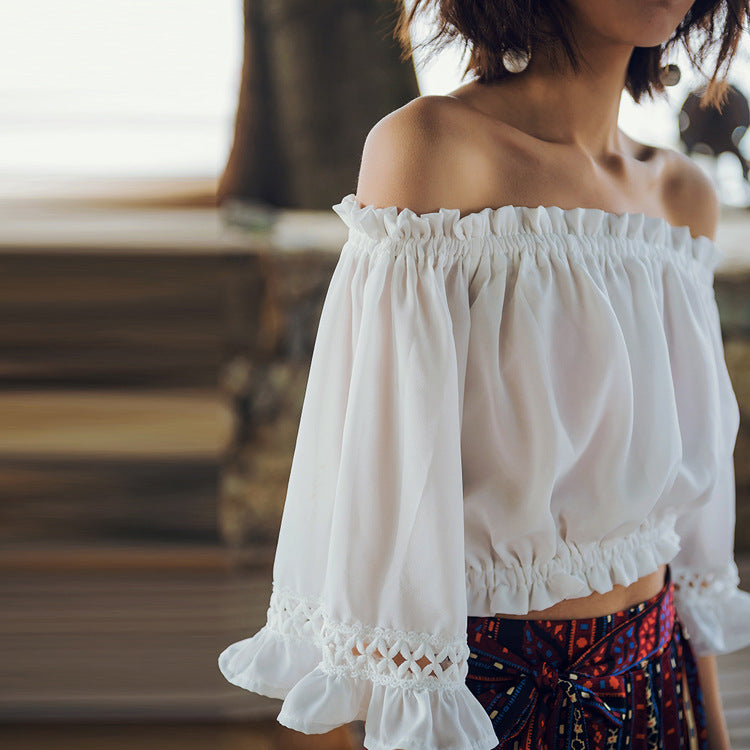 Off Shoulder Cropped Top
