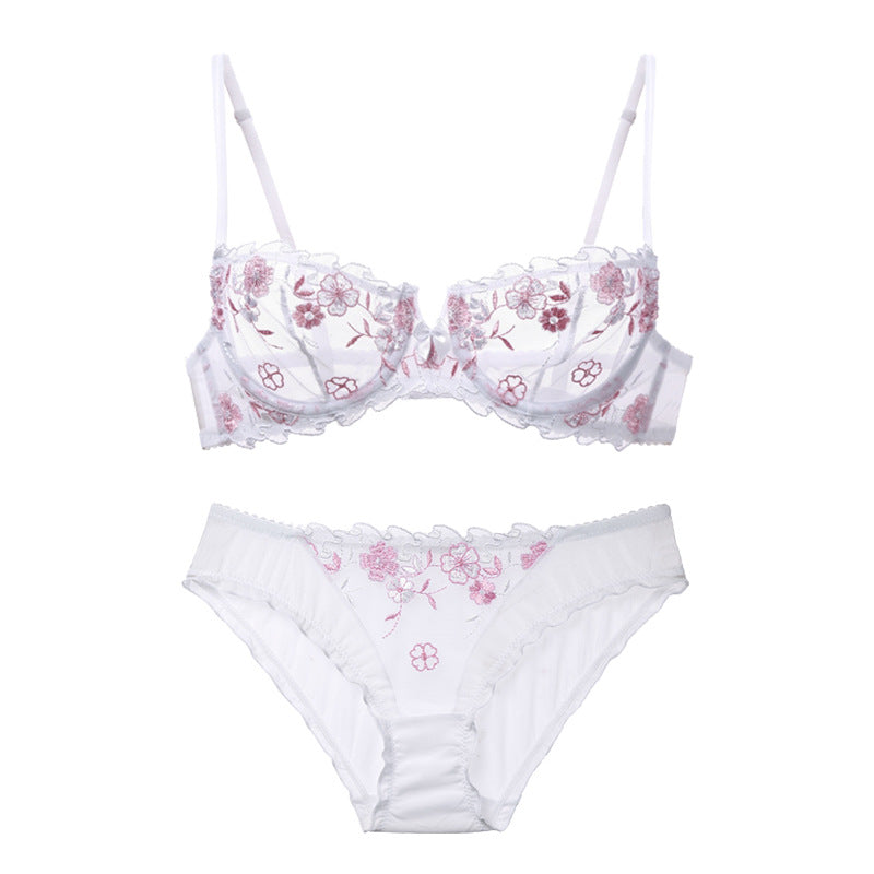 Deadly Flirt All Over lace Floral Soft-cup Balconette Bra Set
