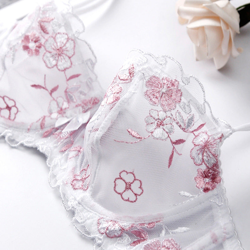 Deadly Flirt All Over lace Floral Soft-cup Balconette Bra Set
