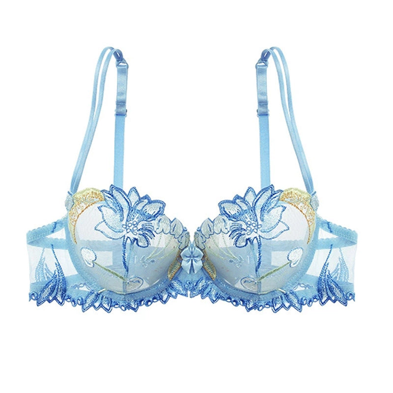 Deadly Flirt All Over lace Floral Soft-cup Demi Bra Set