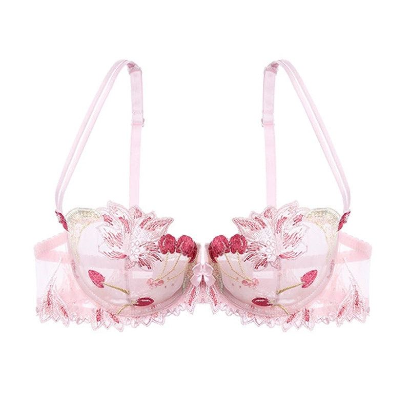 Deadly Flirt All Over lace Floral Soft-cup Demi Bra Set