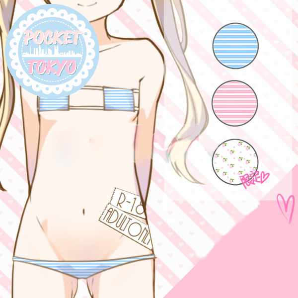 Amine Girly Micro SHIMAPAN Kawaii Cosplay Costume Bikini Set