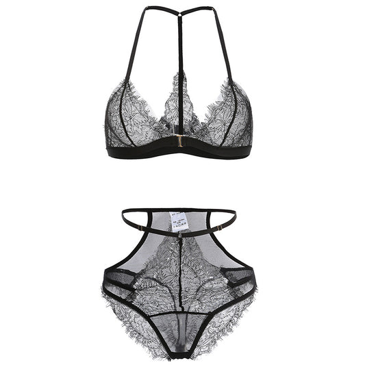 Seductive Hippy See Through Lace Lingerie Set