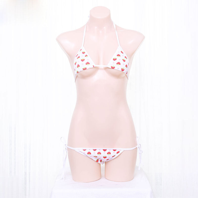 Amine Girly Micro SHIMAPAN Kawaii Sweetie Heart Cosplay Swimsuit Bikini Set