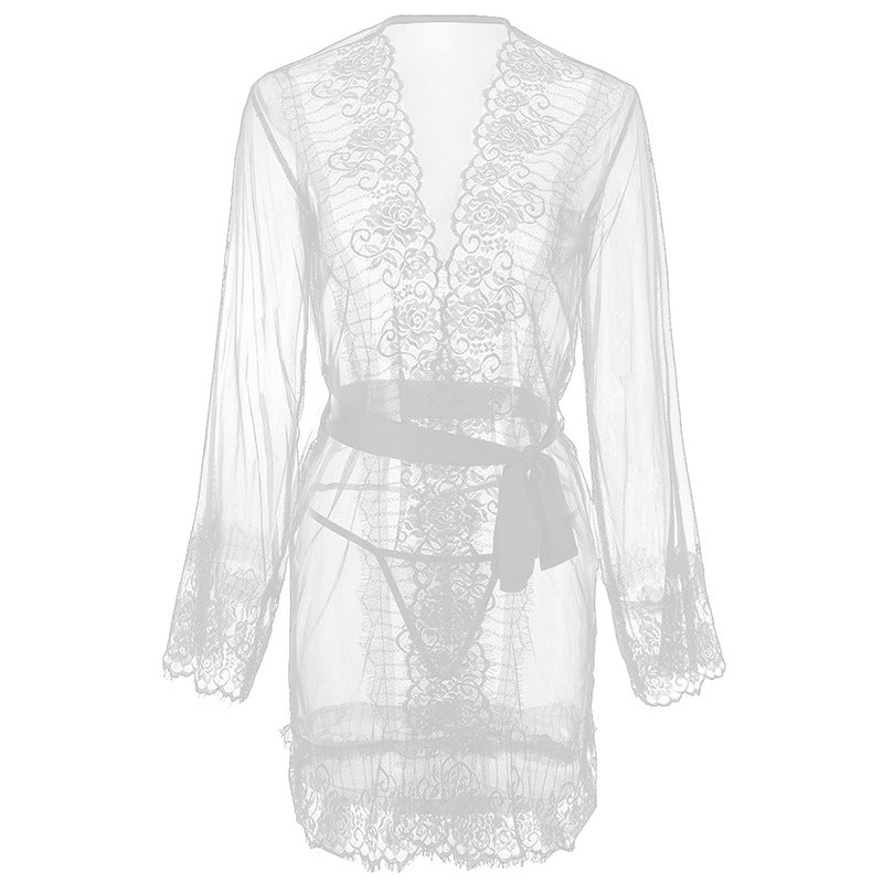 Soulful Evening Long Sleeve Robe Lingerie Set