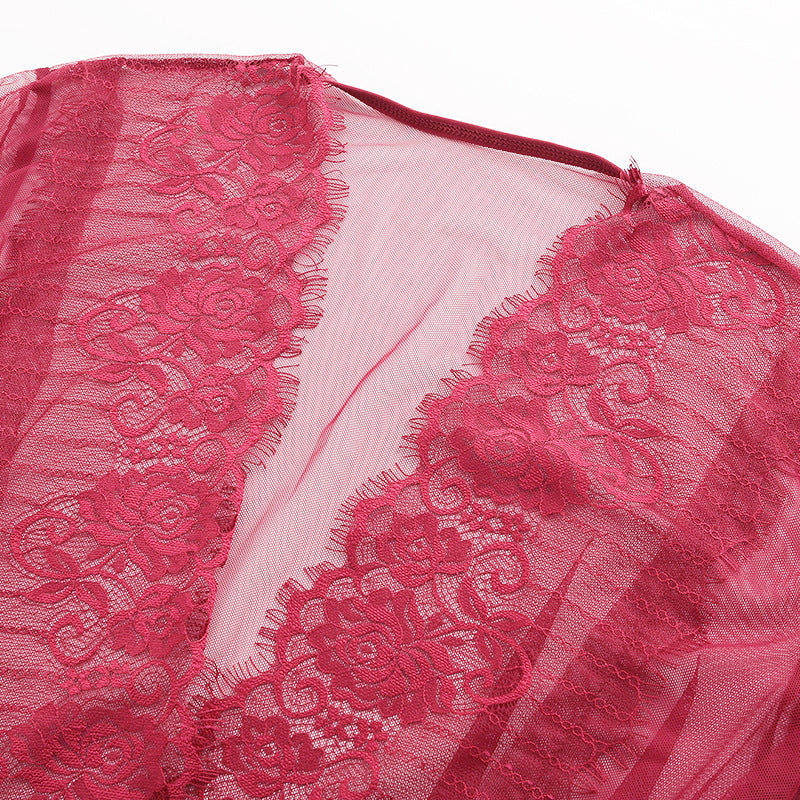 Soulful Evening Long Sleeve Robe Lingerie Set