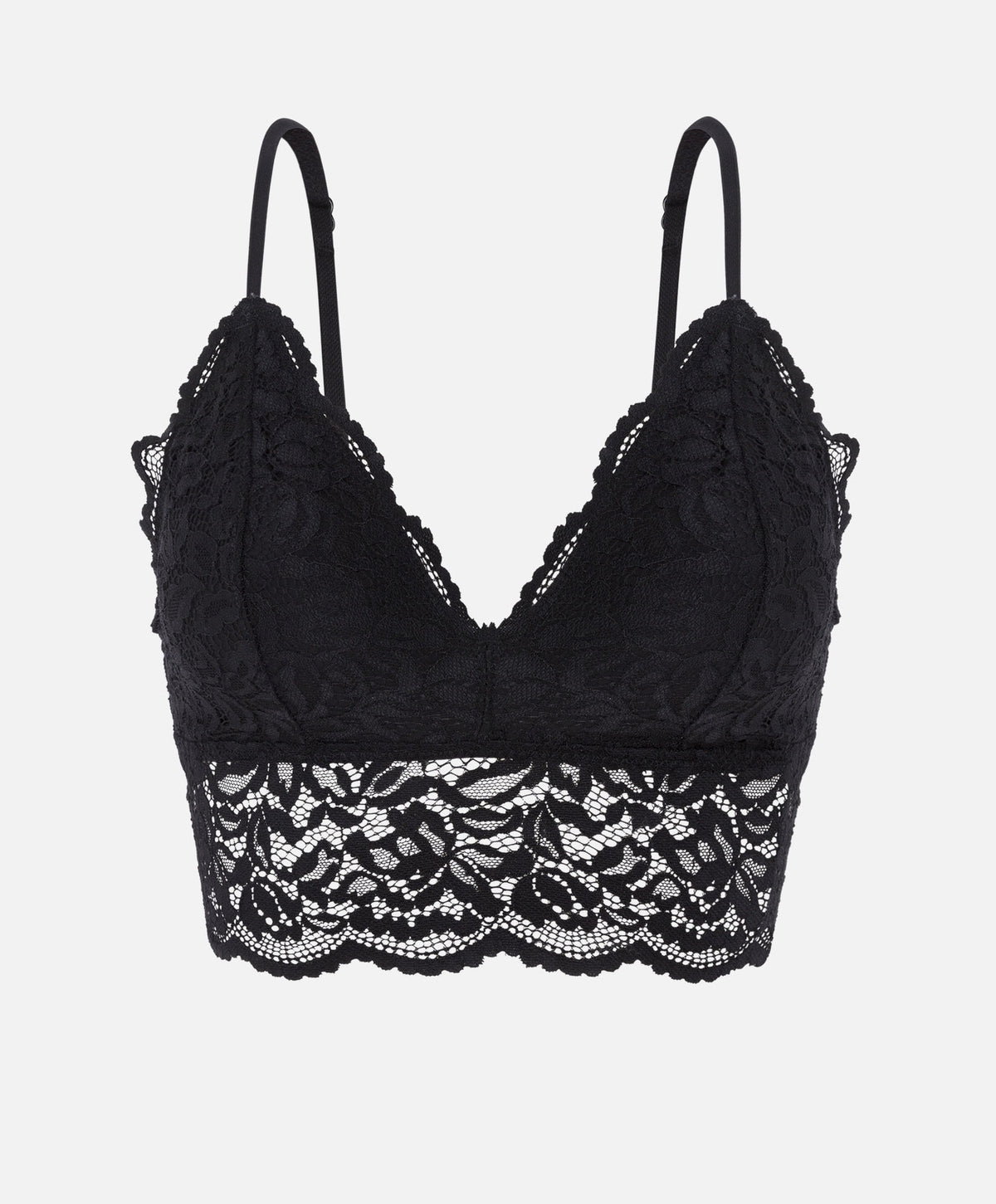 Wearing Like No Wearing Triangle Lace Floral Comfy Sweet Bralette