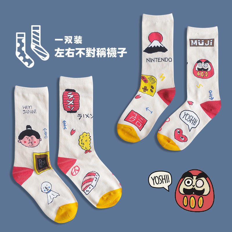 日本のパステルグラフィックソックス