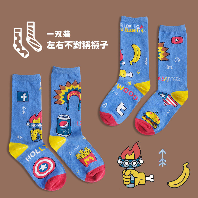 日本のパステルグラフィックソックス