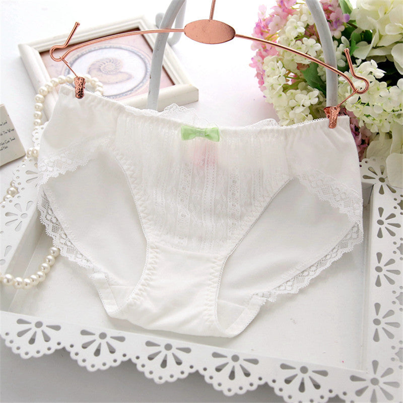 Wimpern Spitzen Schleife Girly Kawaii Sweetie Herz Unterwäsche Höschen 