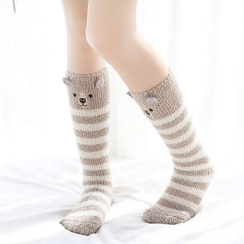 J Fashion Rabbit Animal Bunny Striped Kawaii Tumblr Lolita Cute Socks