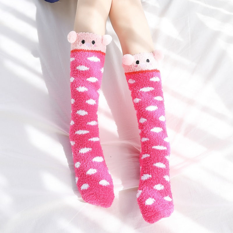 J Fashion Rabbit Animal Bunny Striped Kawaii Tumblr Lolita Cute Socks