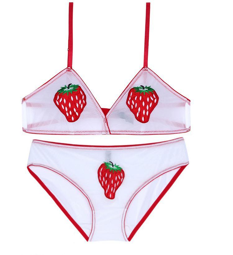 My Little Joy Strawberry Patched Cute Sweetie Baby Bralette Set