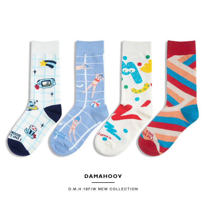 Japanese Pastel Graphic Socks