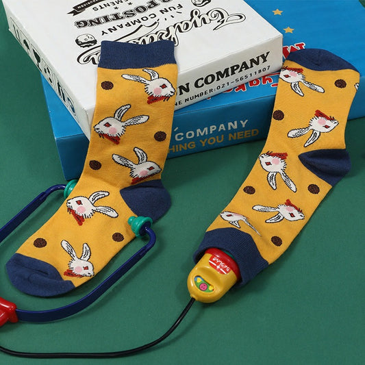 Animal Cartoon Peachy Kawaii Japanese Pastel Graphic Socks