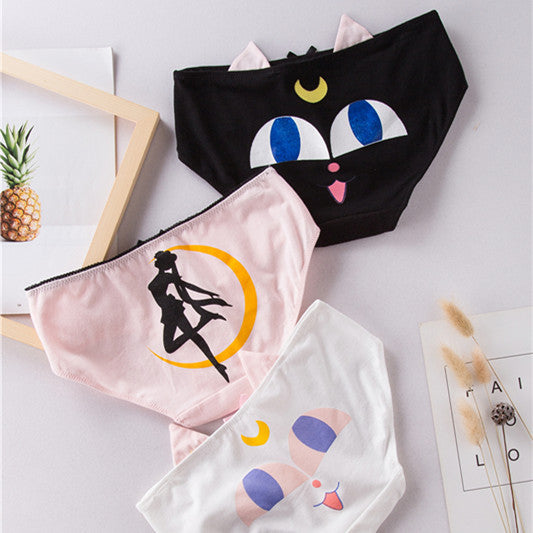 Sailor Moon Amine Girly Kawaii Sweetie Heart Underwear Panty