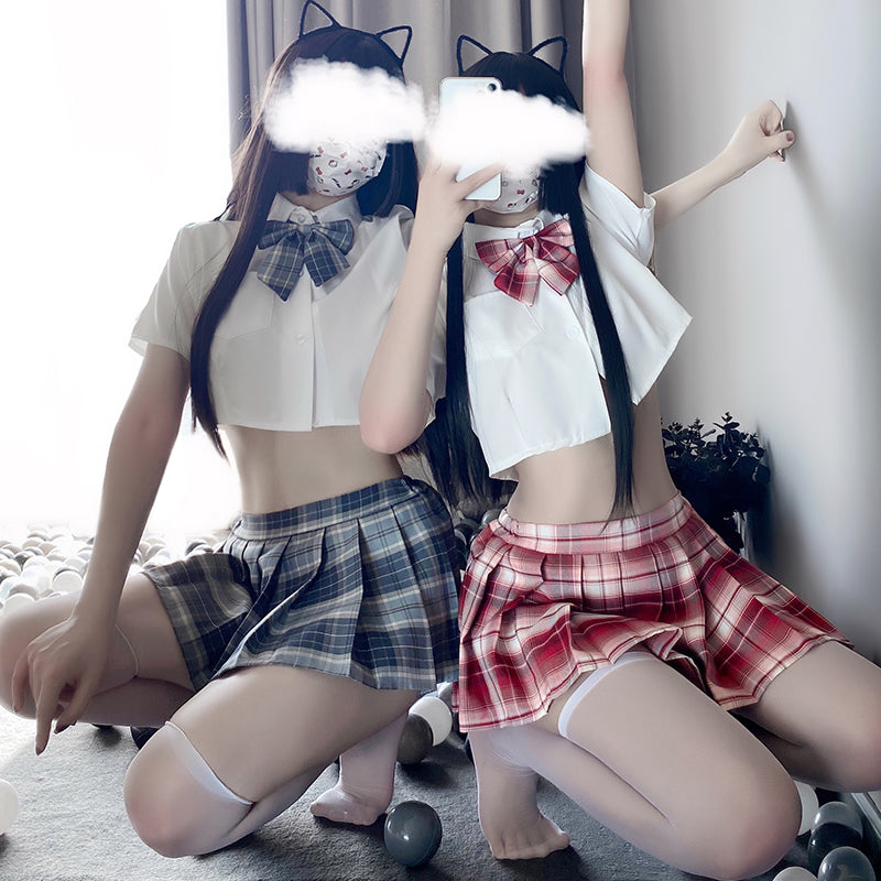 Anime School Girl Shirt Skirt Set